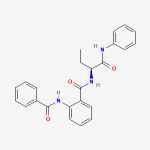 molecular formula C24H23N3O3 B13950767 N-[(2S)-1-anilino-1-oxobutan-2-yl]-2-benzamidobenzamide CAS No. 473802-31-2