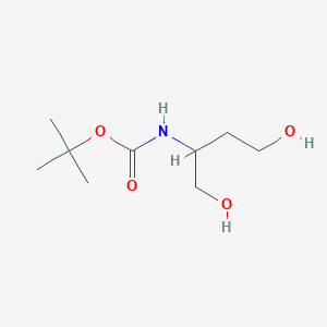 molecular formula C9H19NO4 B139508 叔丁基(1,4-二羟基丁-2-基)氨基甲酸酯 CAS No. 156627-42-8