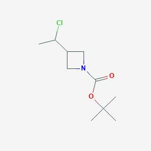 molecular formula C10H18ClNO2 B13950808 tert-Butyl 3-(1-chloroethyl)azetidine-1-carboxylate 
