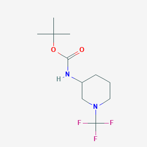 molecular formula C11H19F3N2O2 B13950839 Tert-butyl (1-(trifluoromethyl)piperidin-3-yl)carbamate 