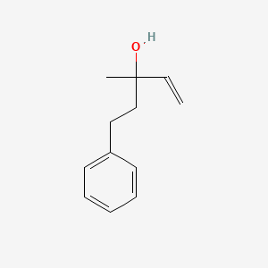 molecular formula C12H16O B13950878 3-Methyl-5-phenylpent-1-en-3-ol CAS No. 55066-45-0