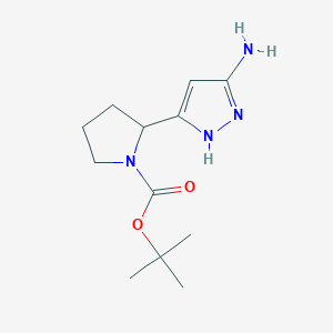 tert-butyl 2-(5-amino-1H-pyrazol-3-yl)pyrrolidine-1-carboxylate