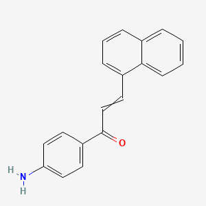 molecular formula C19H15NO B1395093 2-Propen-1-one, 1-(4-aminophenyl)-3-(1-naphthalenyl)- CAS No. 800381-42-4
