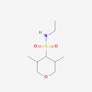 molecular formula C9H19NO3S B13950937 N-ethyl-3,5-dimethyltetrahydro-2H-pyran-4-sulfonamide 
