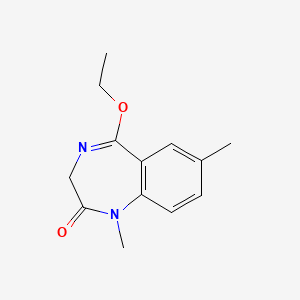 molecular formula C13H16N2O2 B13950996 3H-1,4-Benzodiazepin-2(1H)-one, 1,7-dimethyl-5-ethoxy- CAS No. 62903-65-5