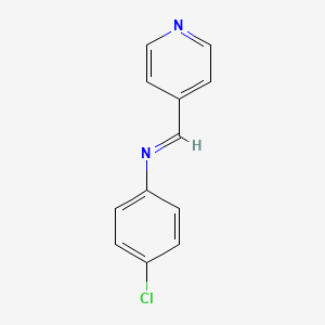 molecular formula C12H9ClN2 B13951010 Benzenamine, 4-chloro-N-(4-pyridinylmethylene)- CAS No. 55643-84-0