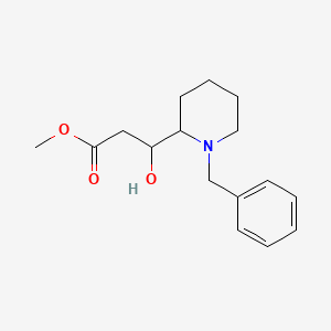 molecular formula C16H23NO3 B13951030 Methyl 3-(1-benzylpiperidin-2-yl)-3-hydroxypropanoate 
