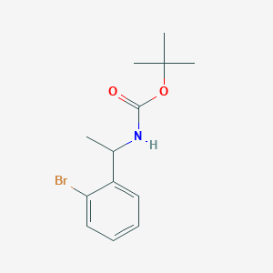 molecular formula C13H18BrNO2 B1395104 tert-Butyl (1-(2-bromophenyl)ethyl)carbamate CAS No. 1086391-99-2