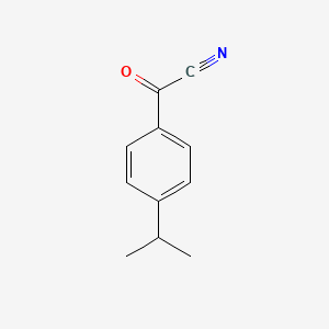molecular formula C11H11NO B13951049 4-(Propan-2-yl)benzene-1-carbonyl cyanide CAS No. 66582-15-8
