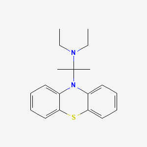 molecular formula C19H24N2S B13951055 Phenothiazine, 10-(1-methyl-1-diethylaminoethyl)- CAS No. 63834-13-9