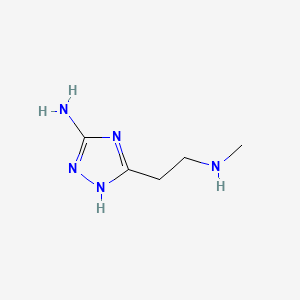 molecular formula C5H11N5 B13951063 1H-1,2,4-Triazole, 3-amino-5-(2-methylaminoethyl)- CAS No. 61012-33-7