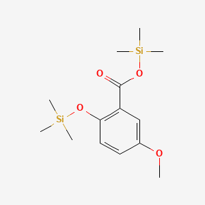 molecular formula C14H24O4Si2 B13951066 Trimethylsilyl 5-methoxy-2-[(trimethylsilyl)oxy]benzoate CAS No. 55517-47-0