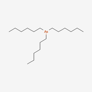 molecular formula C18H39As B13951070 Trihexylarsine CAS No. 5852-60-8