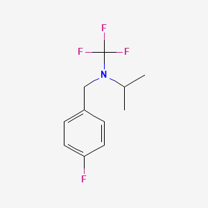 molecular formula C11H13F4N B13951077 N-(4-fluorobenzyl)-N-(trifluoromethyl)propan-2-amine 