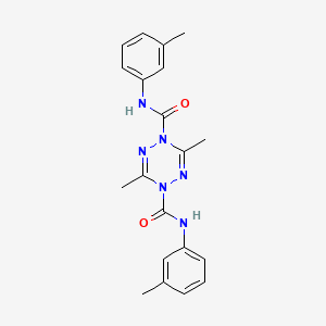molecular formula C20H22N6O2 B13951116 3,6-dimethyl-N1,N4-dim-tolyl-1,2,4,5-tetrazine-1,4-dicarboxamide CAS No. 276691-42-0