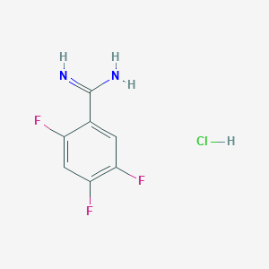 molecular formula C7H6ClF3N2 B1395113 2,4,5-Trifluoro-benzamidine hydrochloride CAS No. 1187929-36-7