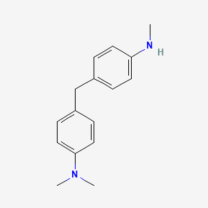 molecular formula C16H20N2 B13951144 Benzenamine, N,N-dimethyl-4-((4-(methylamino)phenyl)methyl)- CAS No. 53477-27-3