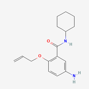 molecular formula C16H22N2O2 B13951151 Benzamide, 2-(allyloxy)-5-amino-N-cyclohexyl- CAS No. 59582-64-8