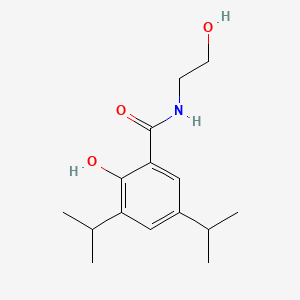molecular formula C15H23NO3 B13951161 N-beta-Hydroxyethyl-3,5-diisopropylsalicylamide CAS No. 63992-46-1