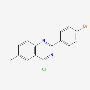molecular formula C15H10BrClN2 B1395117 2-(4-Bromophenyl)-4-chloro-6-methylquinazoline CAS No. 405933-97-3