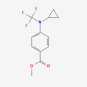 molecular formula C12H12F3NO2 B13951179 Methyl 4-(cyclopropyl(trifluoromethyl)amino)benzoate 