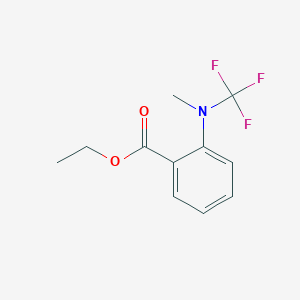 molecular formula C11H12F3NO2 B13951192 Ethyl 2-(methyl(trifluoromethyl)amino)benzoate 