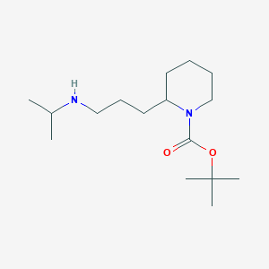 molecular formula C16H32N2O2 B13951193 tert-Butyl 2-(3-(isopropylamino)propyl)piperidine-1-carboxylate 
