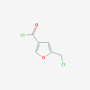 molecular formula C6H4Cl2O2 B13951197 5-(Chloromethyl)furan-3-carbonyl chloride CAS No. 246178-77-8