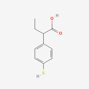 molecular formula C10H12O2S B13951210 2-(4-Sulfanylphenyl)butanoic acid 