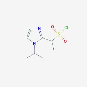 molecular formula C8H13ClN2O2S B13951240 1-(1-isopropyl-1H-imidazol-2-yl)ethanesulfonyl chloride 