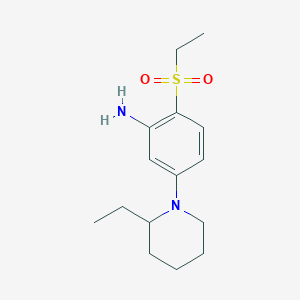 molecular formula C15H24N2O2S B1395126 5-(2-Ethyl-1-piperidinyl)-2-(ethylsulfonyl)-phenylamine CAS No. 1220029-03-7