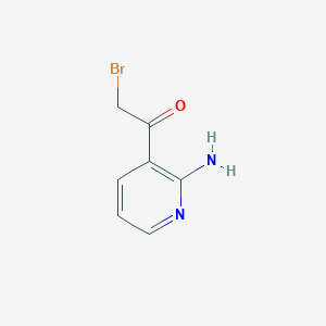 molecular formula C7H7BrN2O B13951264 1-(2-Aminopyridin-3-yl)-2-bromoethan-1-one CAS No. 408326-55-6