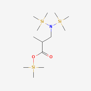 molecular formula C13H33NO2Si3 B13951268 Propanoic acid, 3-[bis(trimethylsilyl)amino]-2-methyl-, trimethylsilyl ester CAS No. 55125-15-0