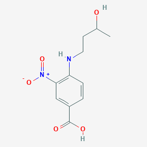 molecular formula C11H14N2O5 B1395127 4-[(3-Hydroxybutyl)amino]-3-nitrobenzoic acid CAS No. 1219957-45-5