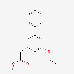 molecular formula C16H16O3 B13951279 3-Biphenylacetic acid, 5-ethoxy- CAS No. 61888-55-9