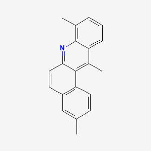 molecular formula C20H17N B13951289 3,8,12-trimethylbenzo[a]acridine CAS No. 63040-01-7