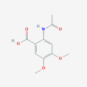 molecular formula C11H13NO5 B139513 2-乙酰氨基-4,5-二甲氧基苯甲酸 CAS No. 145352-75-6