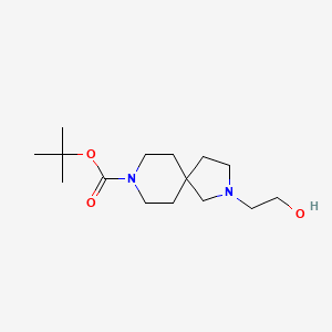 molecular formula C15H28N2O3 B13951310 tert-Butyl 2-(2-hydroxyethyl)-2,8-diazaspiro[4.5]decane-8-carboxylate 