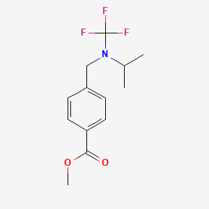 molecular formula C13H16F3NO2 B13951319 Methyl 4-((isopropyl(trifluoromethyl)amino)methyl)benzoate 