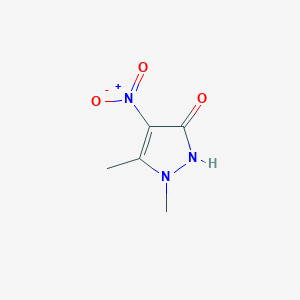 molecular formula C5H7N3O3 B13951326 1,5-Dimethyl-4-nitro-1,2-dihydro-3H-pyrazol-3-one CAS No. 61885-22-1