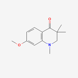 molecular formula C13H17NO2 B13951357 4-Quinolinone, 1,2,3,4-tetrahydro-7-methoxy-1,3,3-trimethyl- CAS No. 53207-54-8