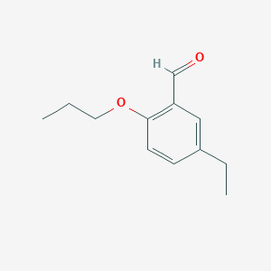 molecular formula C12H16O2 B1395136 5-Ethyl-2-propoxybenzaldehyde CAS No. 883528-61-8