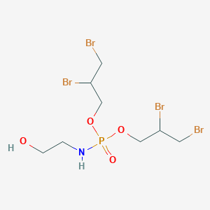 molecular formula C8H16Br4NO4P B13951404 2-[Bis(2,3-dibromopropoxy)phosphorylamino]ethanol CAS No. 55190-39-1