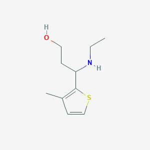 molecular formula C10H17NOS B13951405 3-(Ethylamino)-3-(3-methylthiophen-2-yl)propan-1-ol 