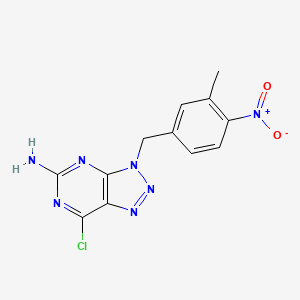 molecular formula C12H10ClN7O2 B13951414 7-chloro-3-(3-methyl-4-nitro-benzyl)-3H-[1,2,3]triazolo[4,5-d]pyrimidin-5-ylamine CAS No. 1037397-92-4