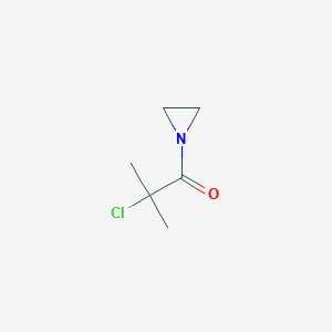molecular formula C6H10ClNO B13951418 1-(Aziridin-1-yl)-2-chloro-2-methylpropan-1-one CAS No. 82300-02-5