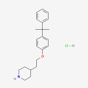 molecular formula C22H30ClNO B1395142 4-{2-[4-(1-Methyl-1-phenylethyl)phenoxy]-ethyl}piperidine hydrochloride CAS No. 1220020-23-4