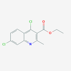 molecular formula C13H11Cl2NO2 B13951431 Ethyl 4,7-dichloro-2-methylquinoline-3-carboxylate CAS No. 50593-27-6