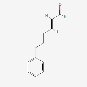 molecular formula C12H14O B13951441 2-Hexenal, 6-phenyl-, (E)- 