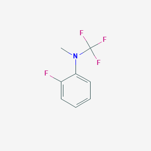 molecular formula C8H7F4N B13951446 2-fluoro-N-methyl-N-(trifluoromethyl)aniline 